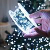 Outdoor Waterproof LED Star Christmas Fairy Lights - Copper Wire, Dark Green
