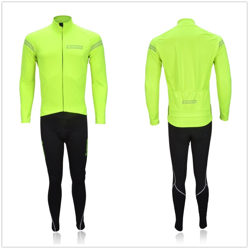 Morethan Cycling Jacket and Windbreaker Set for Autumn and Winter Size Men's MT-WVP-004SET (Green, M)