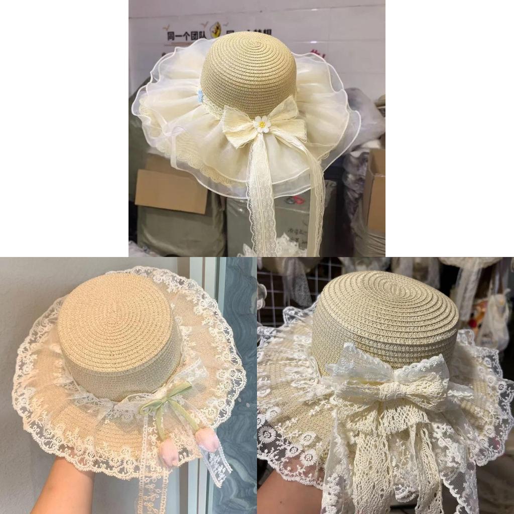 Summer Straw Hat With Large Brim For Sun Protection And Beach Travel