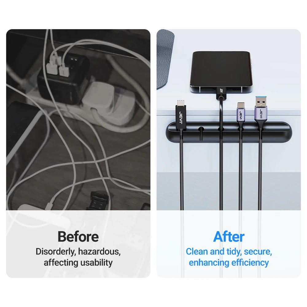 Wholesale Clips Cable Holder for MouseHeadphone Wire Organizer Cable Organizer Silicone USB Cable Winder Desktop Tidy Management