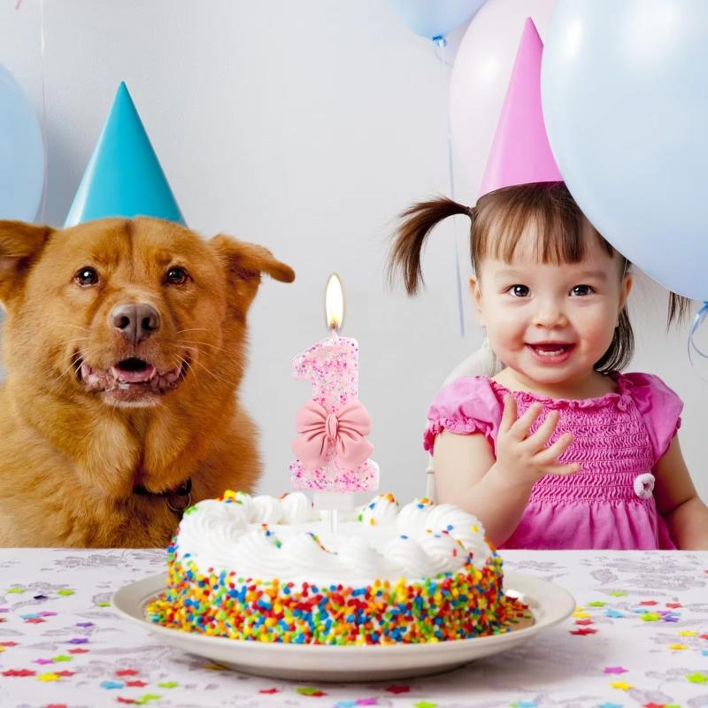 Pink Butterfly Shaped Rhinestone 3D Number Cake Topper 0-9 for Birthday Anniversary Milestone Events Party Decoration