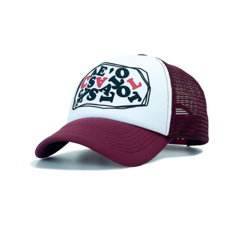 

CASE A LOT Graphic logo trucker cap - burgundy BURGUNDY