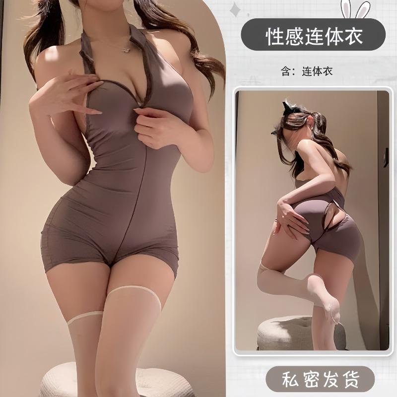 Sexy Lingerie, Sexy One-piece, Open-crotch Uniform, Pure Desire Temptation, Nightgowns, Abstinent Set