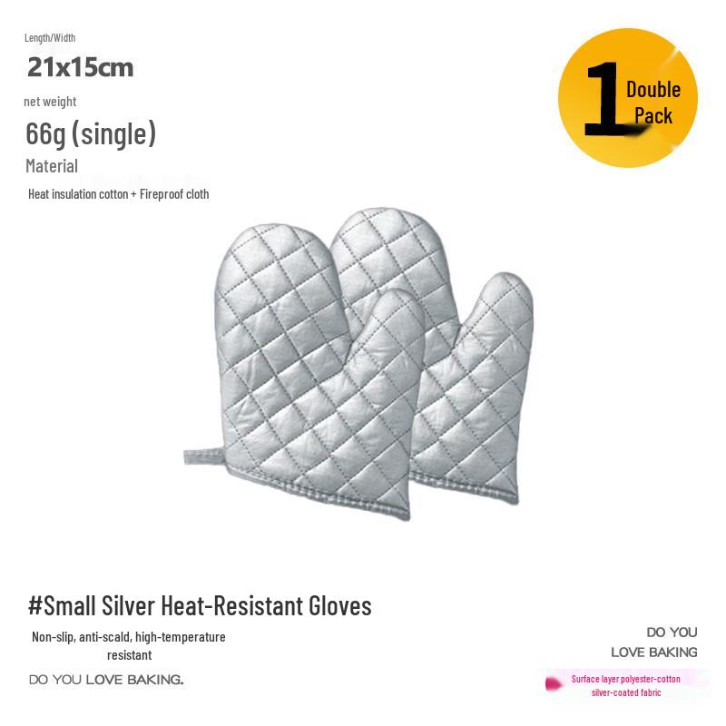 SI&MOOS Cotton Heat Resistant Anti-slip Kitchen Glove