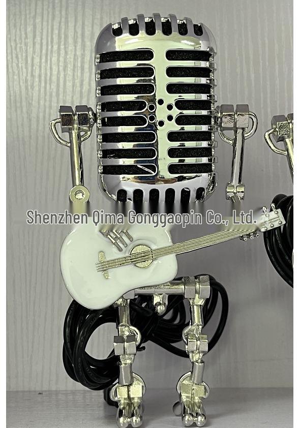 

Retro Metal Microphone Robot Lamp 50V