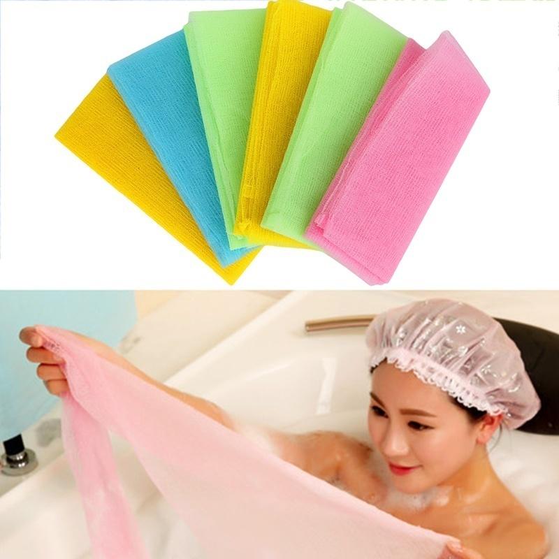 Nylon Mesh Baths Shower Body Wash Clean Exfoliate  Puff Wash Towel Cloth Scrubbers