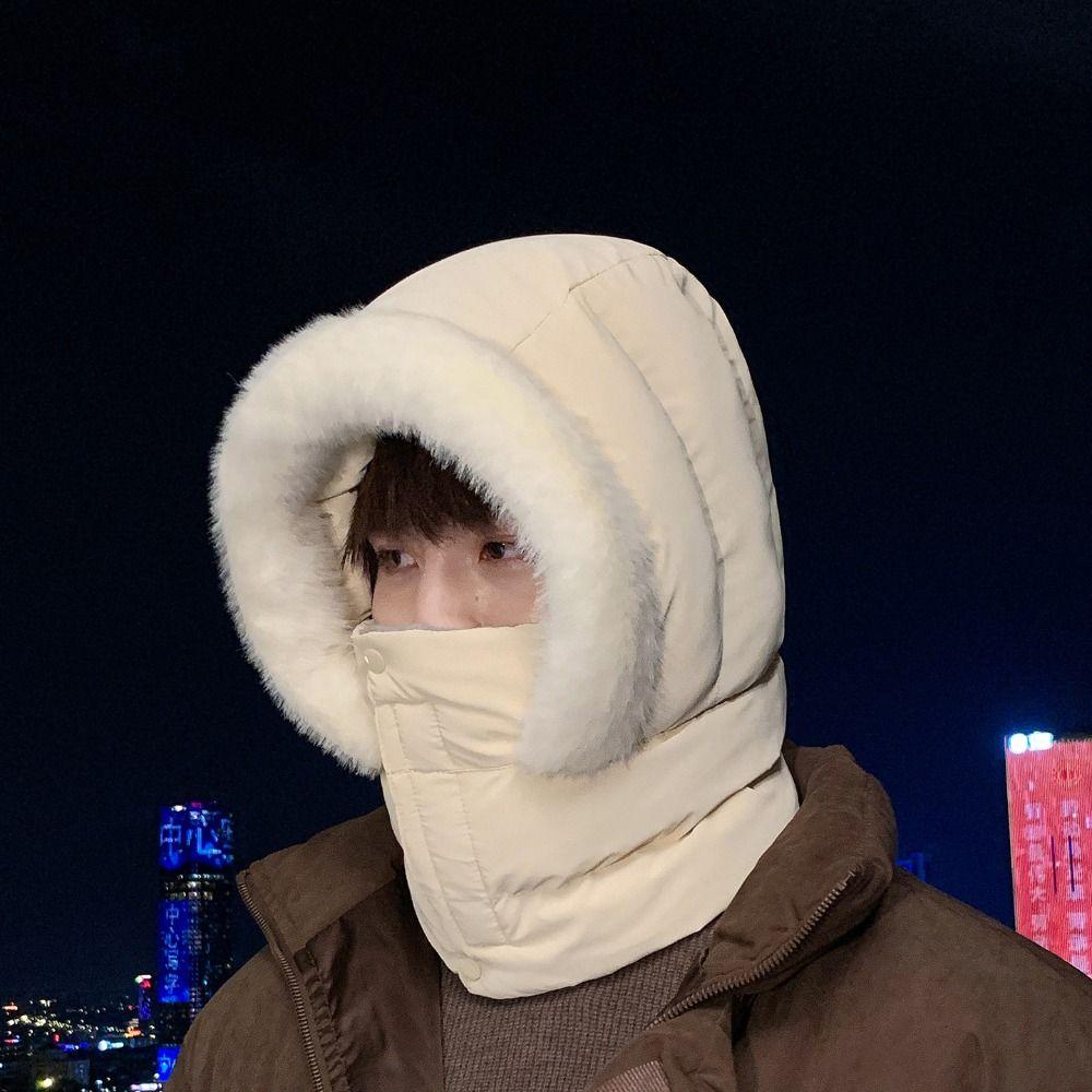 Keep Warm 3-in-1 Winter Cycling Hat Windproof Lei Feng Hat Portable Warm Scarf Face Mask  Skiing