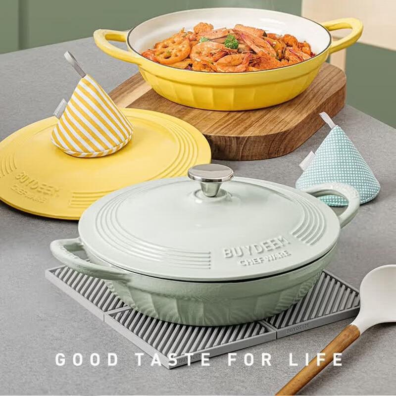 Buydeem Enamel Cast Iron Pot