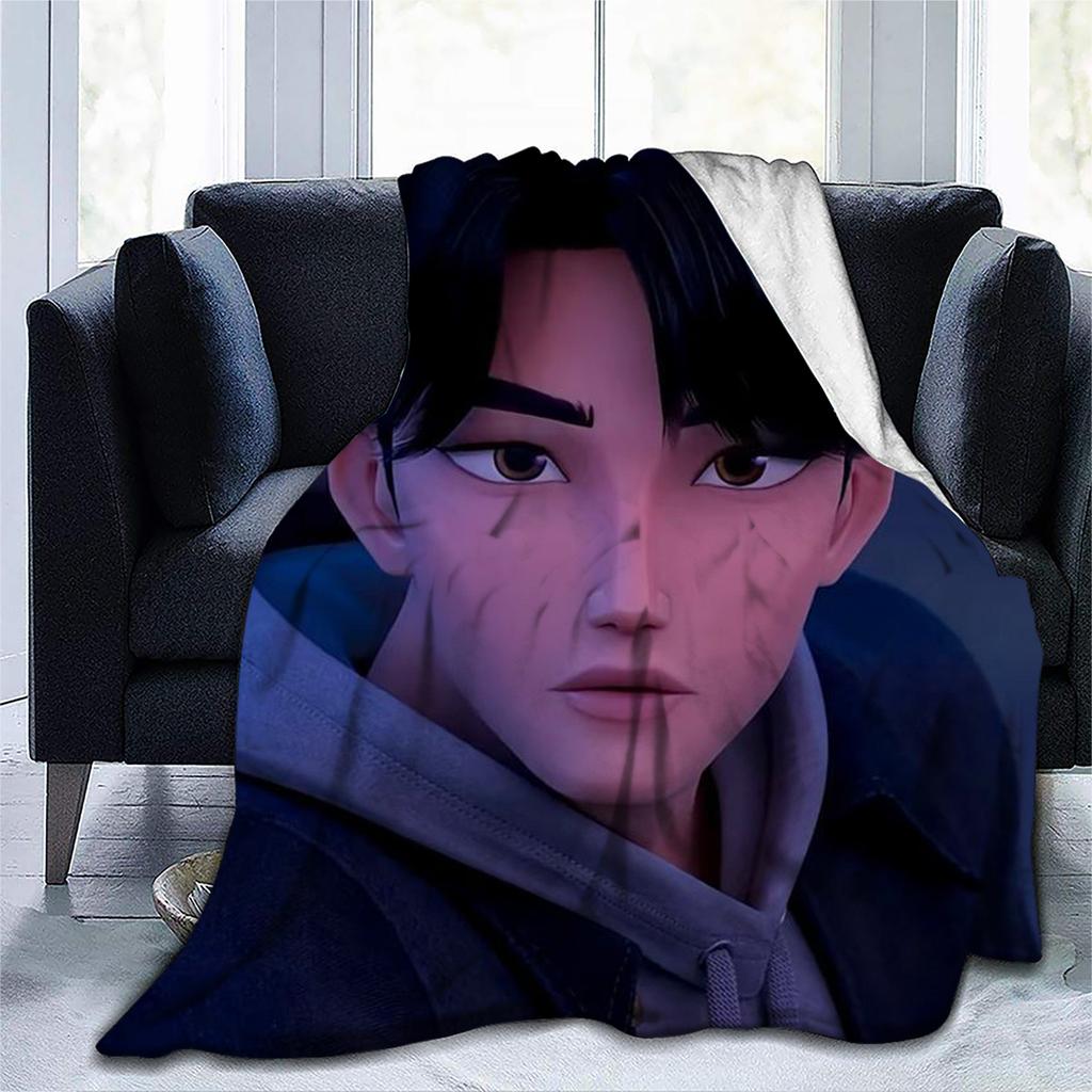 Flannel Digital Printed Blanket Conditioning Blanket Sofa Blanket Girl Gift