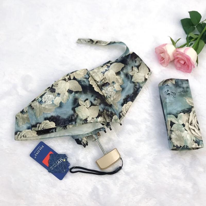 PALONY Vintage Rose Print UV Protection Umbrella