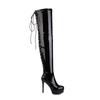 Women's High-heeled Boots, Sexy European and American Style Waterproof Platform, Thin-heeled Large-size Knee Boots.