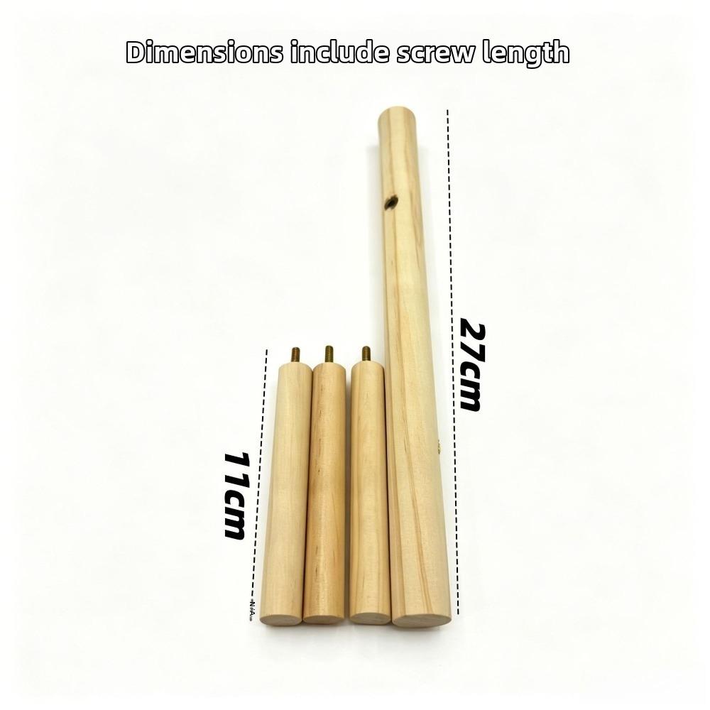 Natural Wood Parrot Swing Toy Rotating Ladder Parakeet Exercise Toy Rotating Ladder Toy For Birds