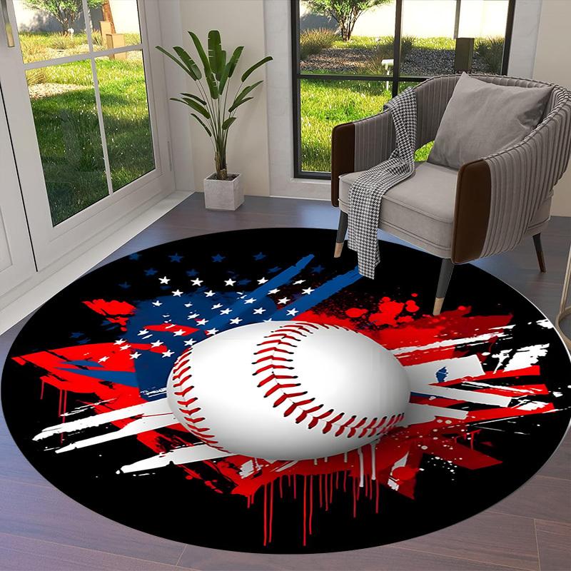 1pc Office Carpet Chair Mats American Baseball Artwork Perfect for Decorating Office Chairss, Or Bedrooms.YDT374