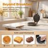 Aluminum Alloy Nonstick Waffle Maker Non Stick Coating Dual Sided Mini Waffle Maker Pattern Removable Handle Waffle Maker Pan