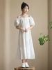 Girls' Fashion Minimalist White Dress Summer Children's Casual Beach Dress