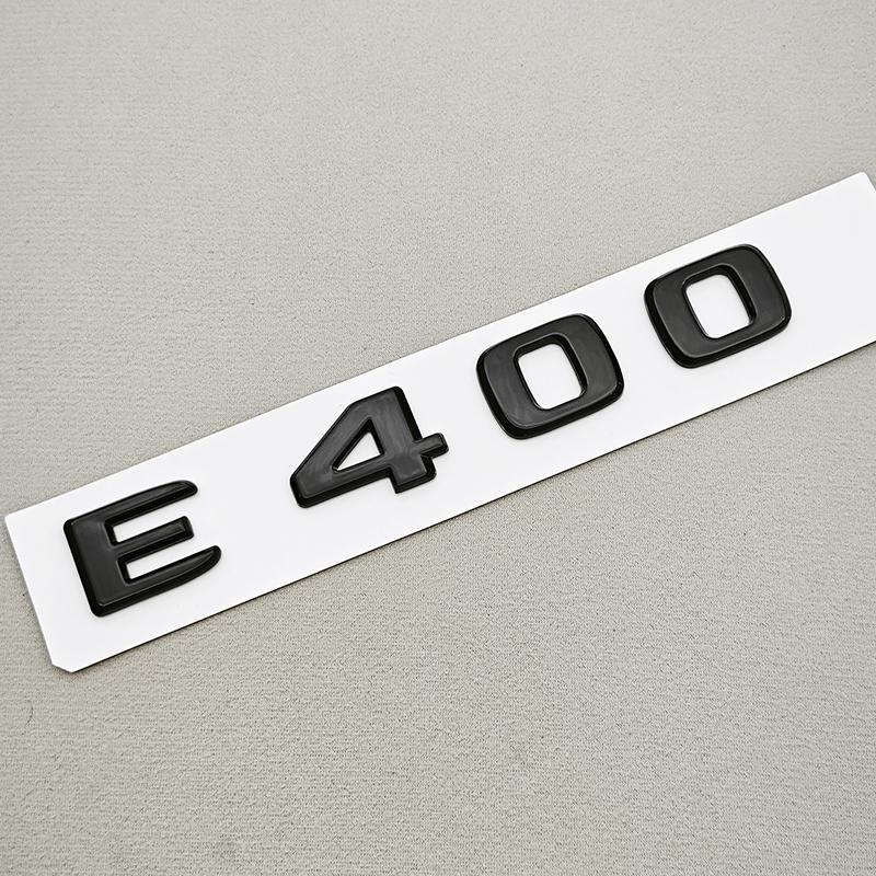 3D ABS Black Chrome Car Letters Logo E200 E220 E300 E320 E400 Emblem Rear Trunk Badge Decals For Mercedes Benz W213 W212 W211