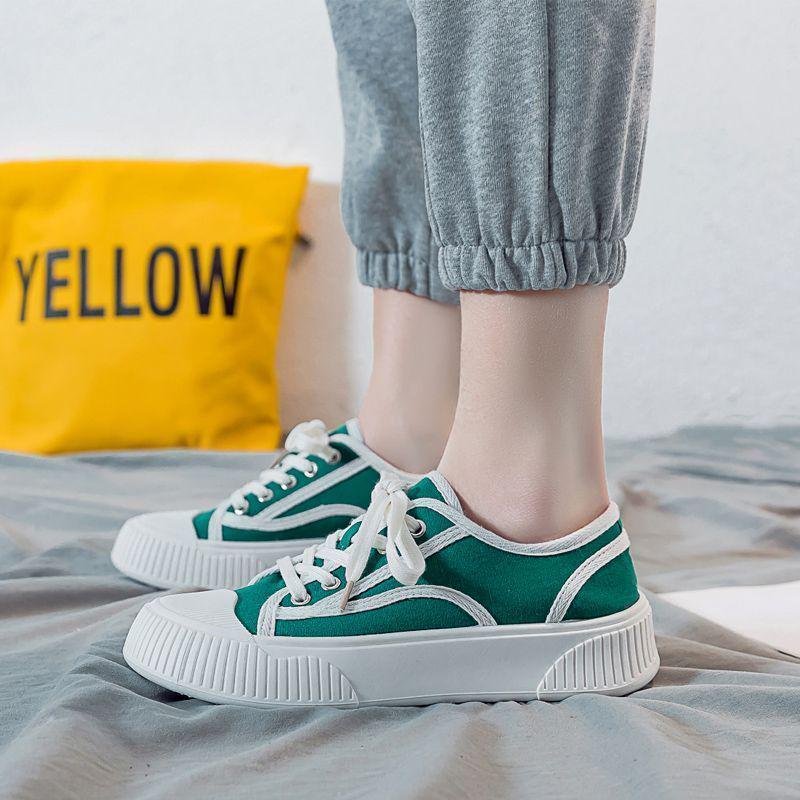 

Women s Canvas Sneakers: 2025 Trendy Spring/Autumn Style, Versatile Sports Casual with Thick Sole, Breathable and Niche Design. 40 Slightly Small