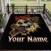 Custom Name Slayer Crystal Velvet Floor Rug Personalized Text Soft Carpet Home Decor