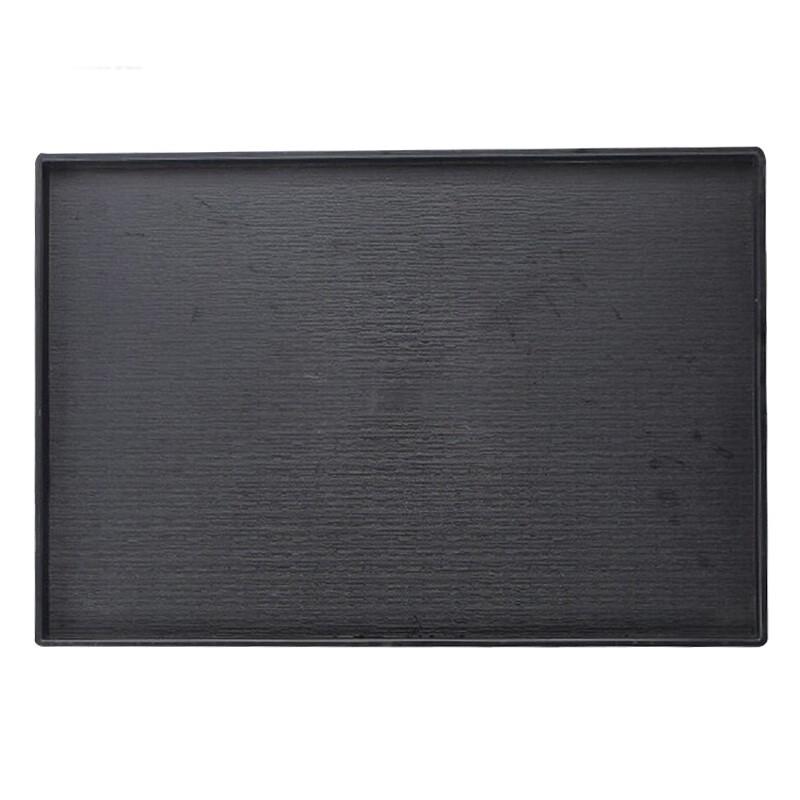 Прямоугольный пластиковый поднос для подачи с текстурой под дерево, нескользящий