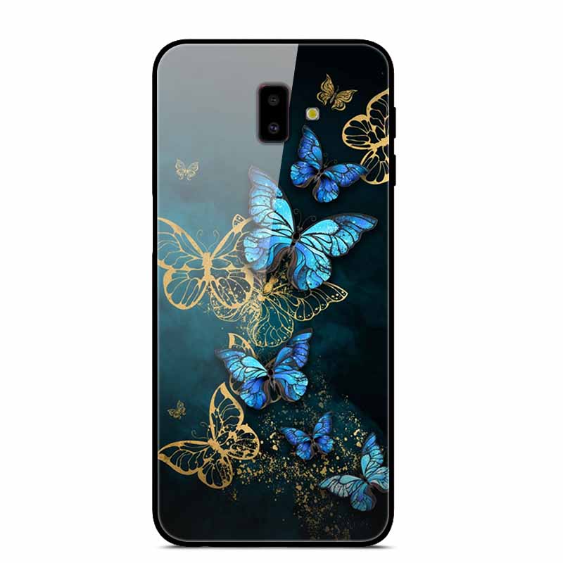 For Samsung J6 Plus Cases J4Plus J8 2018 Fashion Tempered Glass Hard Back Case For Samsung Galaxy J8 2018 Cover J6 J4 2018 Funda