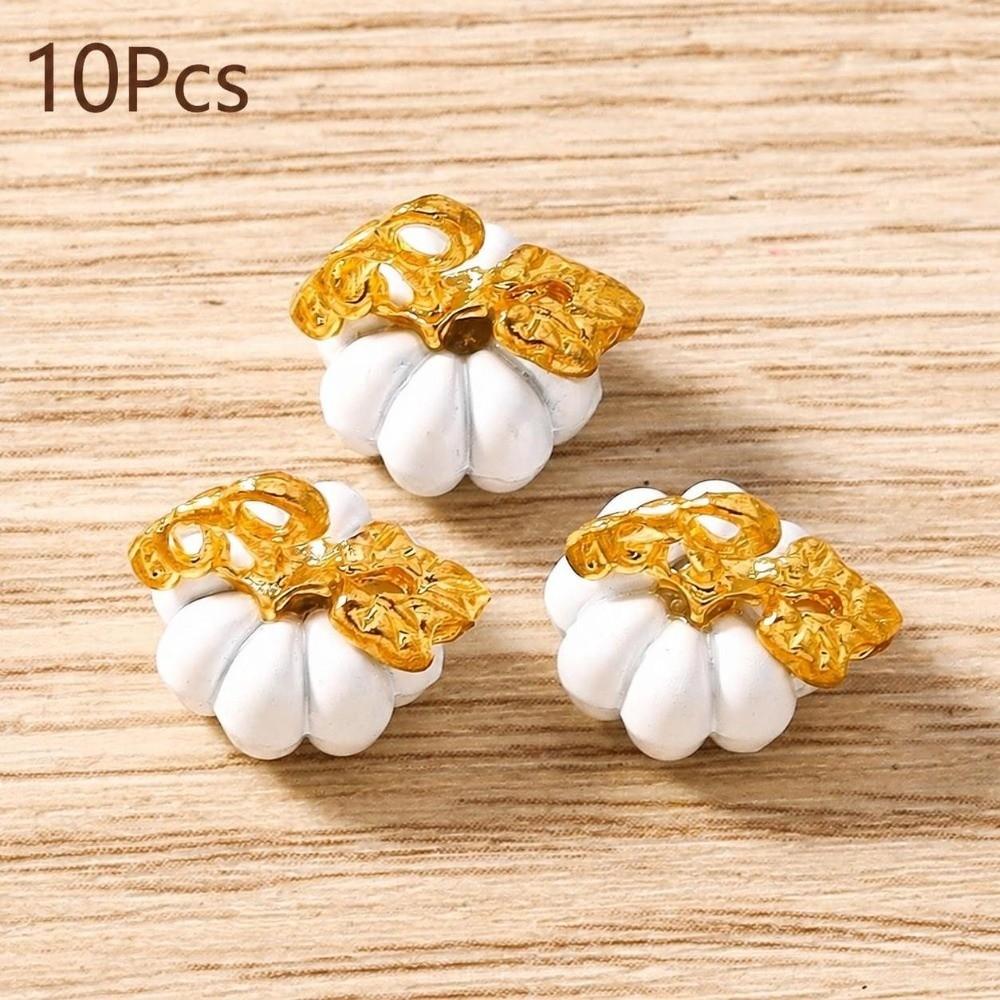 10 Stück Schmuckherstellung Kürbis-Anhänger Emaille Kürbis Schlüsselanhänger Anhänger für Armband Halskette Ohrring