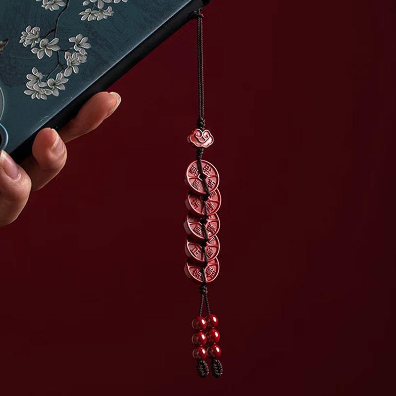 Ručně vyráběná čínská cinabaritová liška, váček na peníze, tykev, klíčenka na tašky, mobilní telefony, unisex přívěsek, dárek