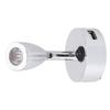 RV Reading Lamp Button Switch 350° Rotatable RV Spotlight with USB Port for Boat Yacht Motorhome 4000K DC10‑30V Silver