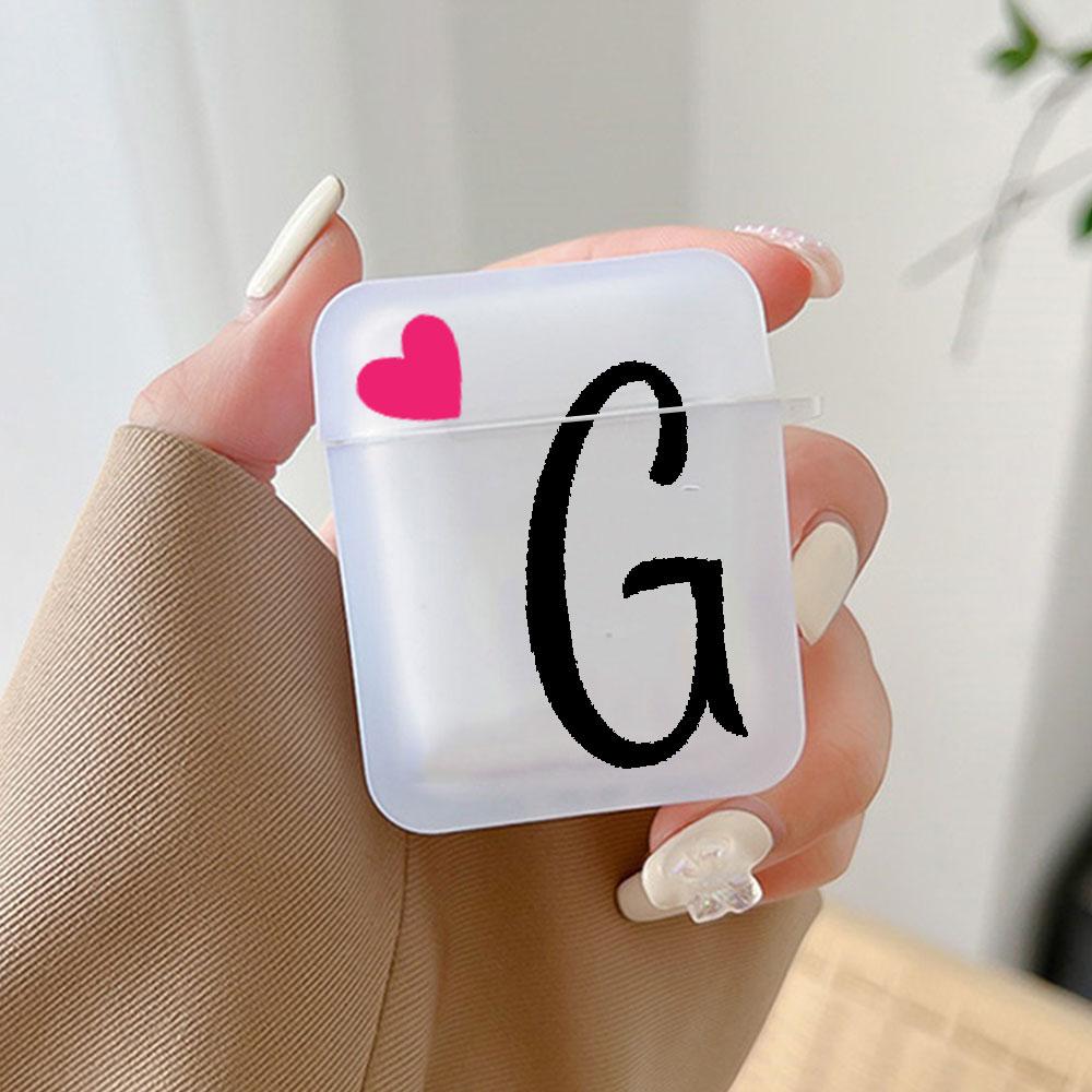 Initial Letter A Z Love Heart Earphone Case for Airpods 4th 3rd Pro 3 2 Cover for Airpod 2 3 1 Protective Accessorie Shell Funda
