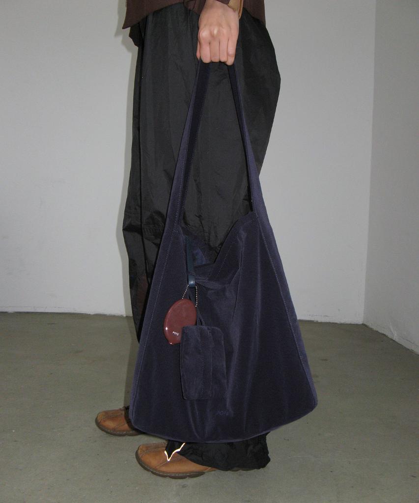 Pote 0007 Layered Pouch Hobo Bag_Corduroy Navy