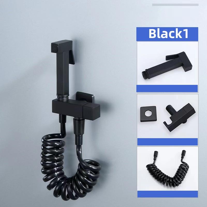 Brass Bidet Faucet Gold/Gun Grey Handheld Toilet Bidet Sprayer Hygienic Set Shower Toilet Single Cold Water Tap Self Cleaning