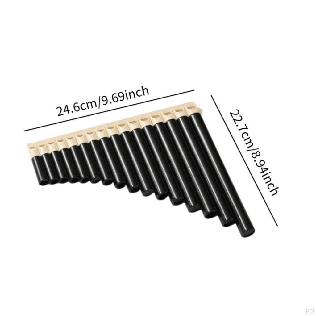 16 Pipe Pan Flute for Music Enthusiasts, C Key, Portable Instrument Performance