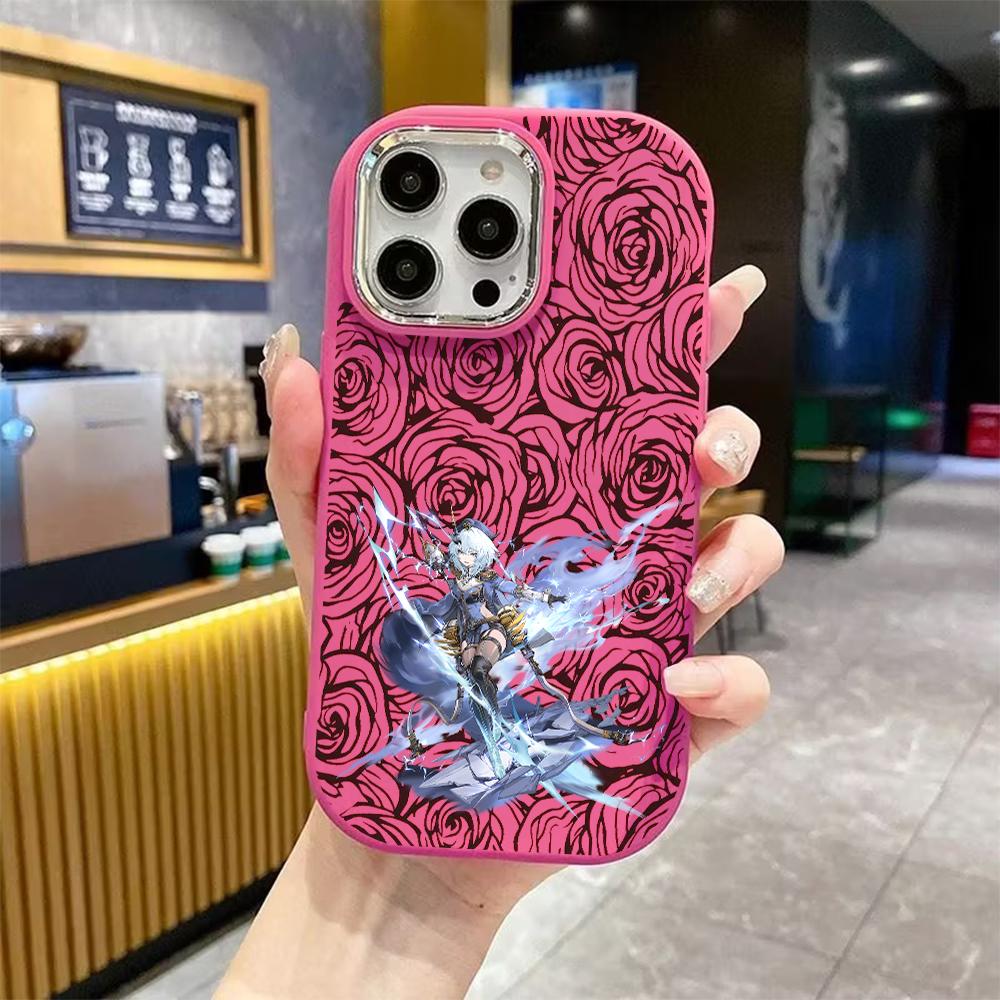Telefonkasten: 2D-Flachdesign geeignet für iPhone 18 17 16 15 14 13 Pro Schutzhülle, Partner-Stil, Gamer-Girl, Weihnachts- und Halloween-Geschenk
