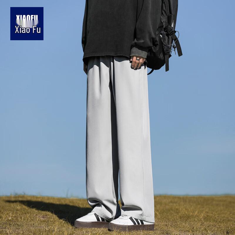 Men s Fleece-Lined Casual Straight-Leg Suit Pants 2XL