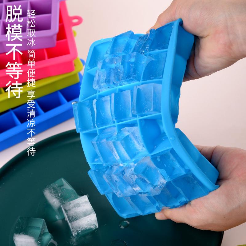 1PC Silicone 24 grids Ice Cube Maker Form For Candy Cake Pudding Chocolate Molds Easy-Release Square Shape Trays