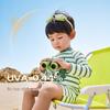 JELLYBABY Boys' Striped Quick-Dry Sun Protection One-Piece Swimsuit