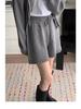 Women's High Waist Knitted Wide-Leg Shorts, Autumn/Winter 2025 A-Line Casual.