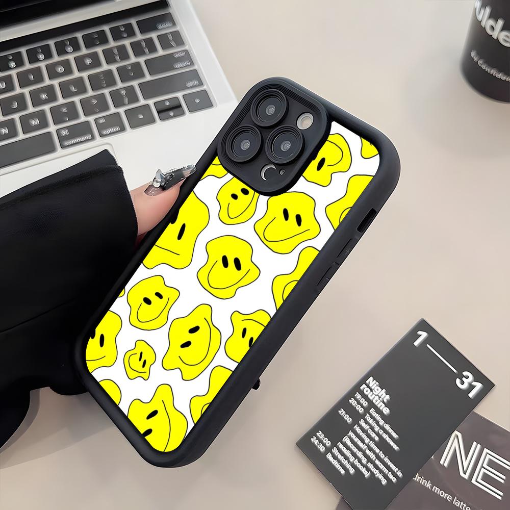 Colorful Danish Smiley Phone Case For IPhone 17 Air 16 E 15 14 Plus 13 12 11 Pro Max Silicone Soft Case