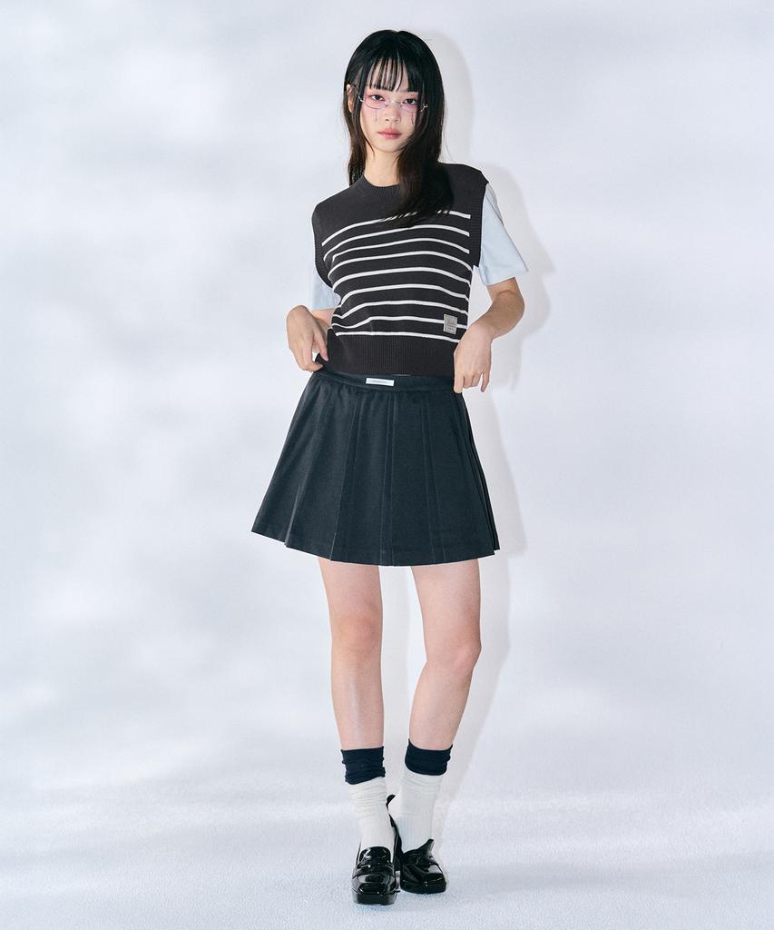 ZEROPLANET Betty Stripe Knit [Charcoal]