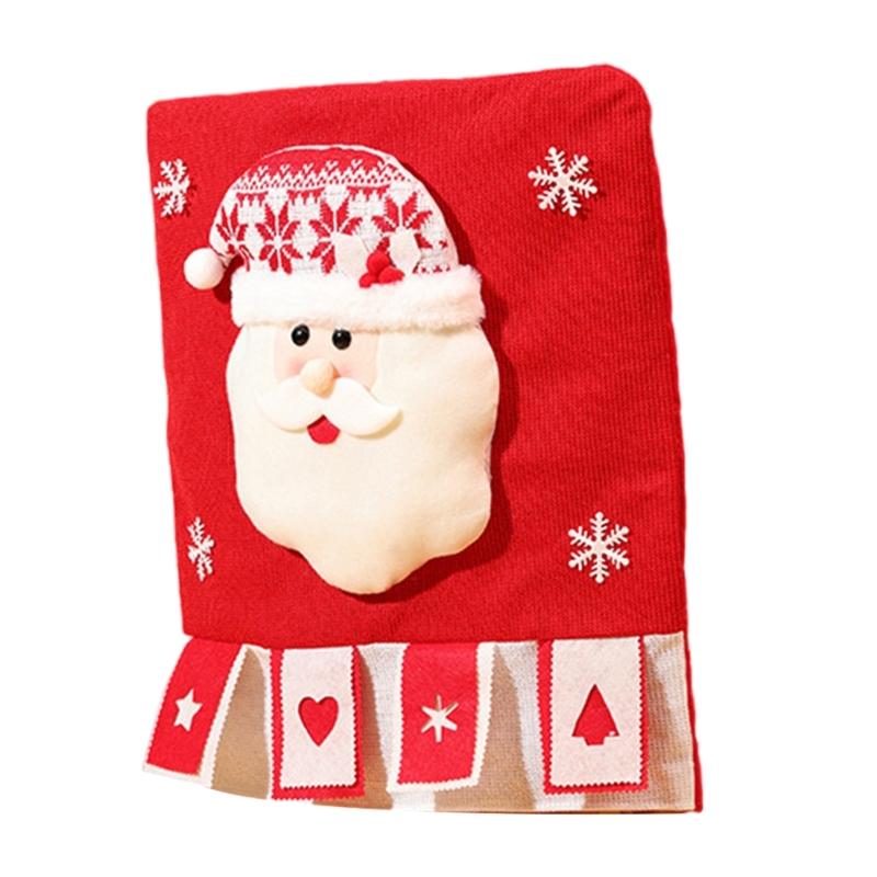 Holiday Chair Back Cover Chair Slipcovers With Santa Snowman Elk Pattern For Christmas Decoration Chair Covers 1PC Dropshipping