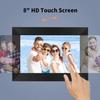 Cadre Photo Numérique de 8 Pouces avec Écran Tactile IPS HD,32 Go de Stockage pour Partager des Photos ou des Vidéos n'importe où