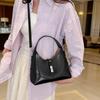 Elegant Minimalist Single Shoulder Bag With Snap - PU Water Bucket Tote Daily Commute Travel
