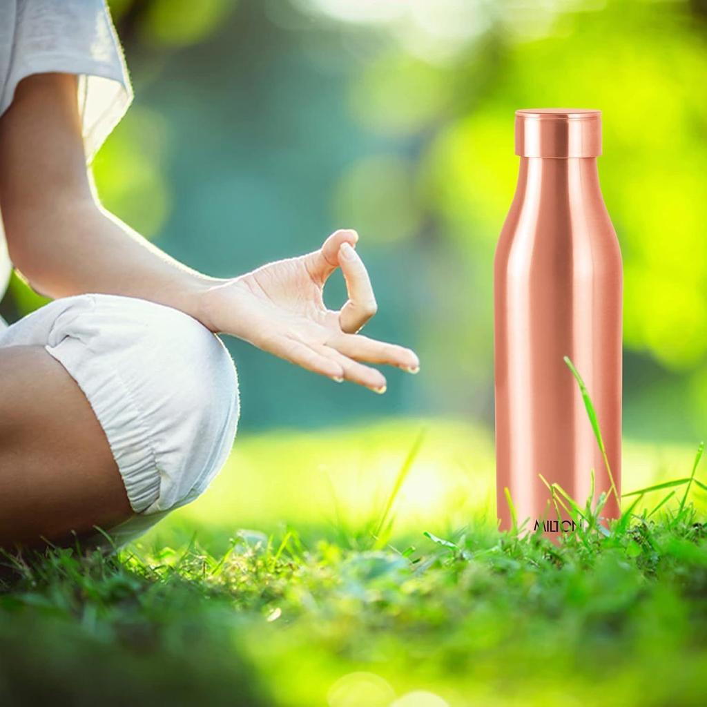 Pure Copper, BPA Free Water Bottle, Leak Proof, Office Bottle, Boosts Immunity, Supports Digestive & Liver Health, Ayurveda Inspired