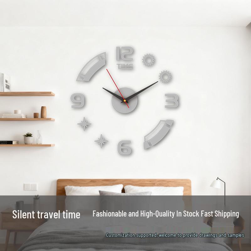European Style Luminous Silent Wall Clock for Living Room and Bedroom Decor