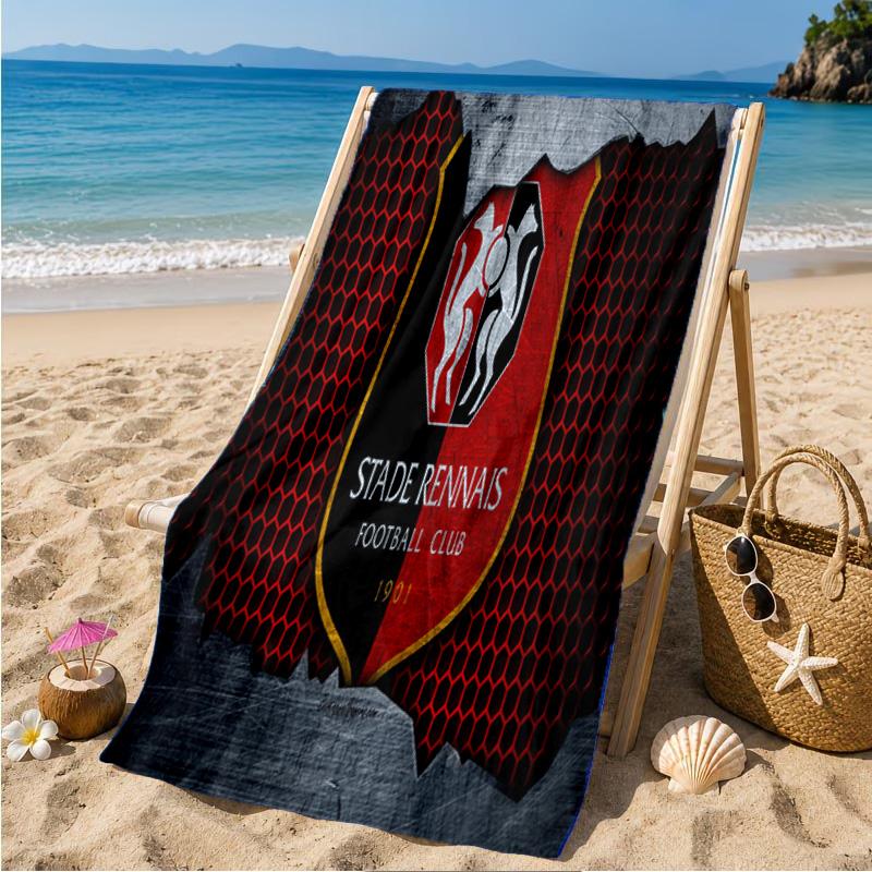 Stade Fc Emblem Beach Towel Microfiber Beach Towel, Lightweight and Quick-Dry, for Summer Travel, Swimming Pool Fan Birthday Gift