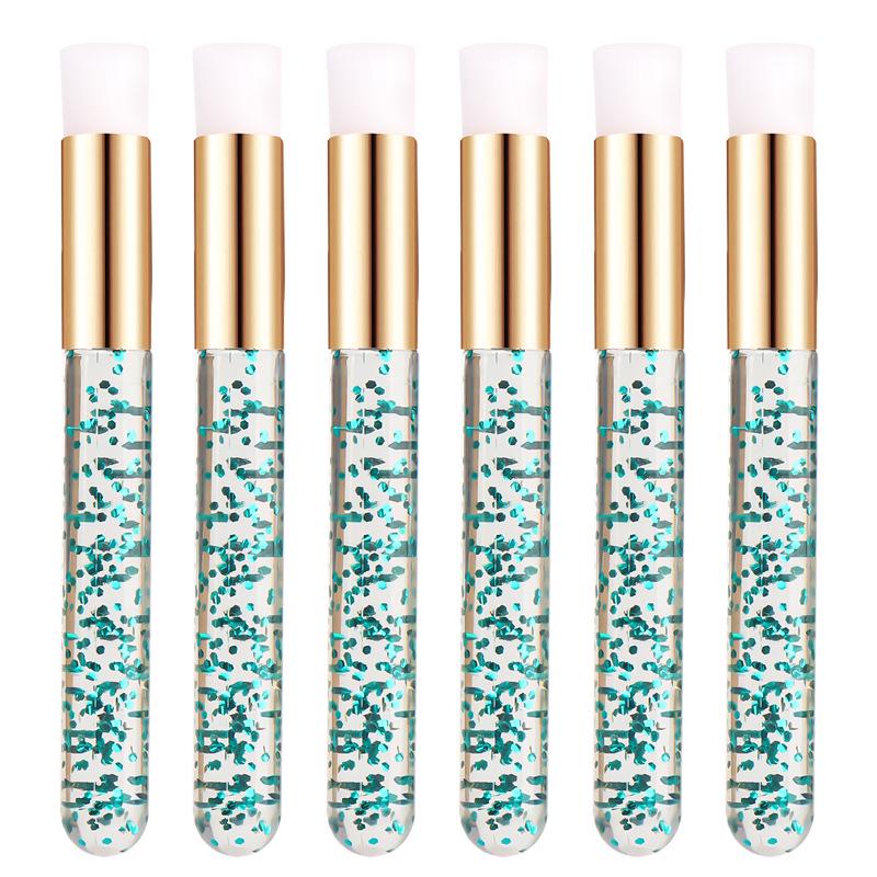 

Кристальная ручка Кисть для очищения ресниц и лица - Инструмент для очищения носа, черных точек и акне темно-зеленого