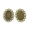Bezel Connectors For Resin Crafts Fit Oval 13x18mm Photo Glass Dome Frames