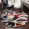 1pc Anime Demon Slayer Design Round Carpet - Office Chair Mat, Non-Slip Rug for Home Decor, Living Room