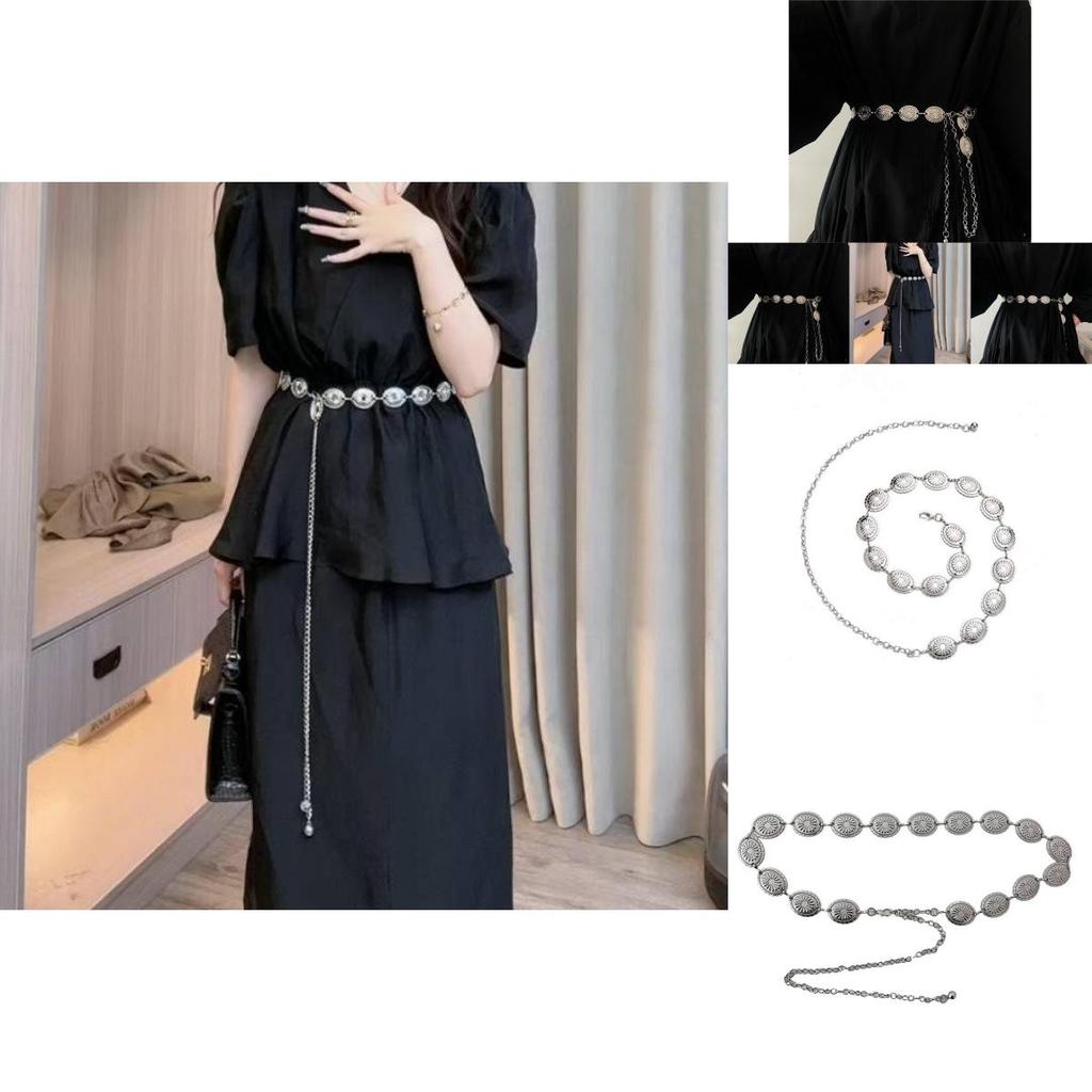 Simple Yet Fashionable Metal Chain Waist Belt For Women Versatile For Skirts And Outfits