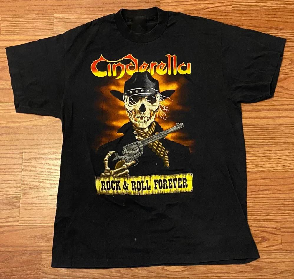 

Cinderella band Rock And Roll Forever Unisex T-Shirt Cotton Full Size 4XL