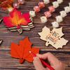 10pcs Unfinished Fall Leaf Wooden Ornaments Wooden Maple Leaf Cutouts for DIY Craft Tags Autumn Harvest Thanksgiving Decor